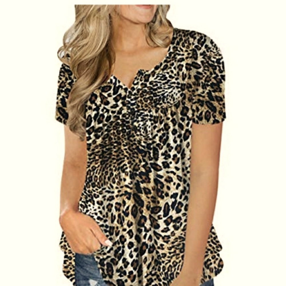 FOLUNSI Women's Large Animal Print Blouses